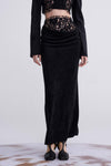 OUDE WAAG Core Velvet New Jet Sleeping skirt OW-23SS-SK05 Black